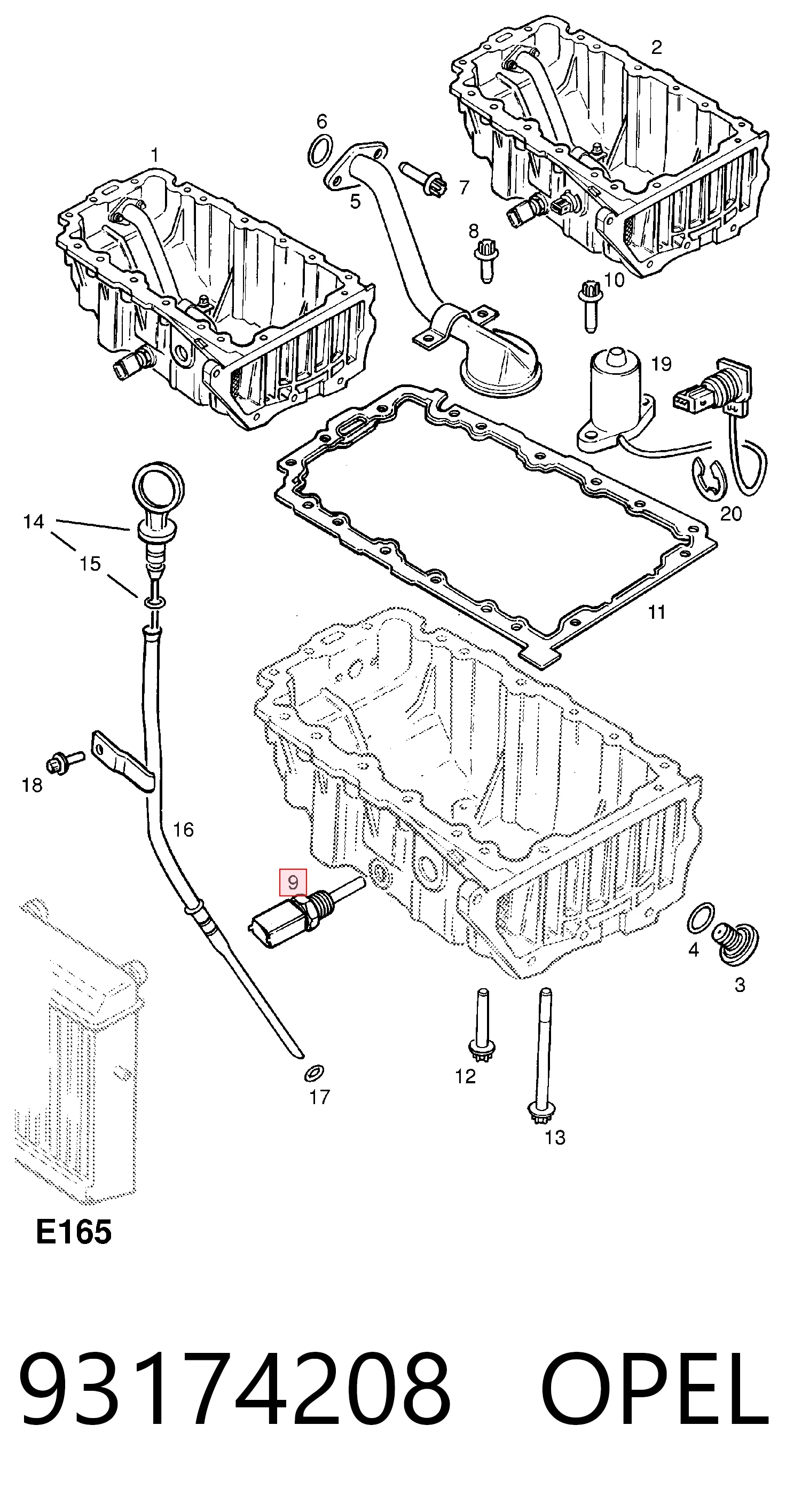 93174208 Opel Термовыключатель