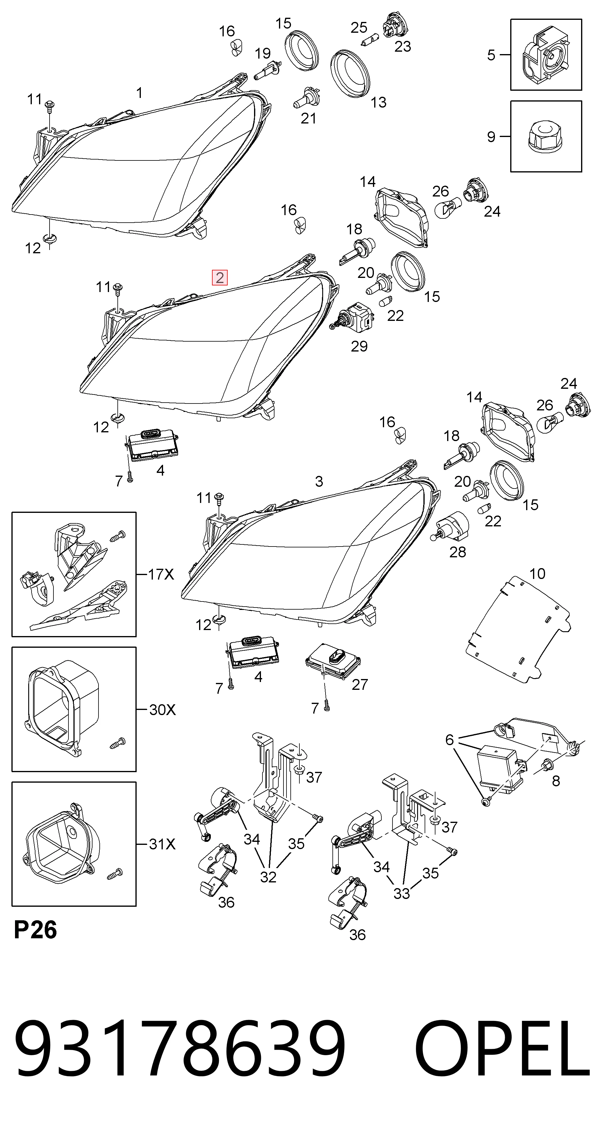 Фары General Motors 1216565