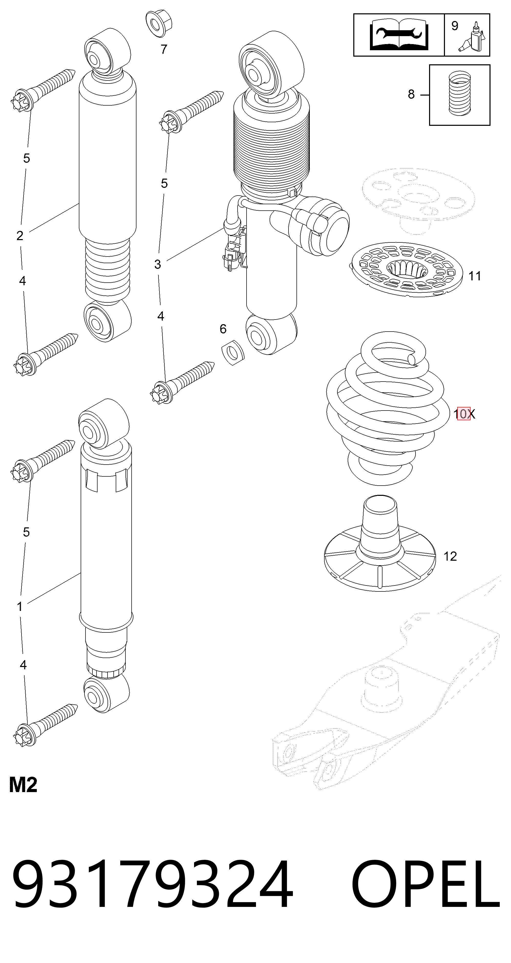 Купить 93179324 Peugeot/Citroen Пружина подвески