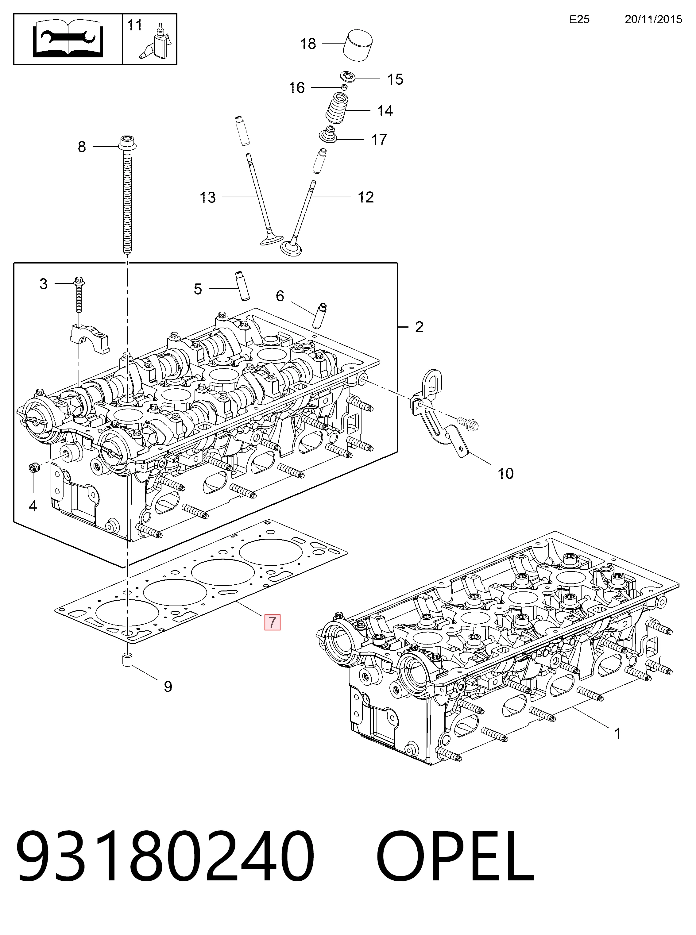Прокладка головки блока цилиндров Fiat/Alfa/Lancia 71739872