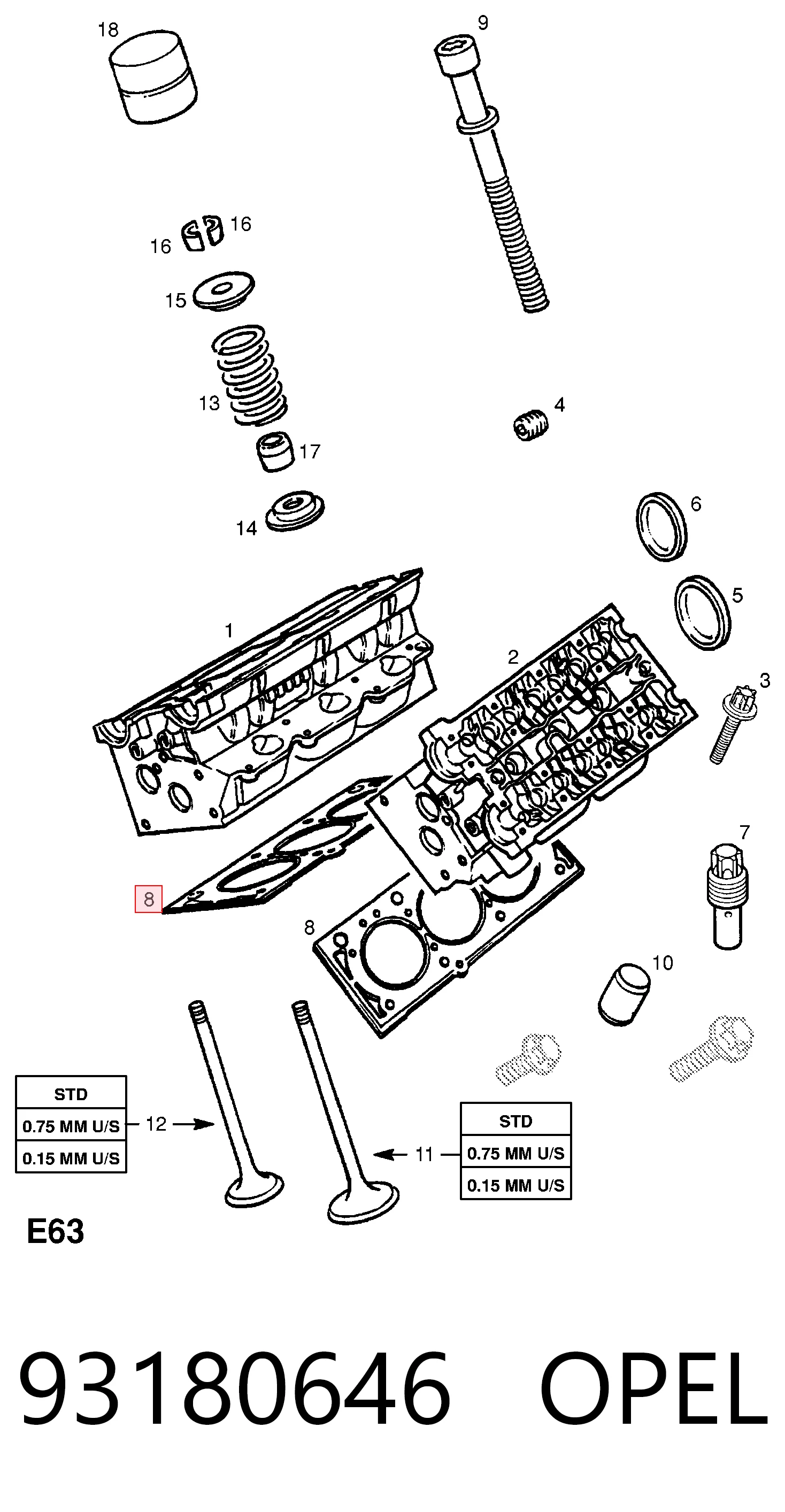 Прокладка ГБЦ General Motors 5607466 цена, от 23.17 USD