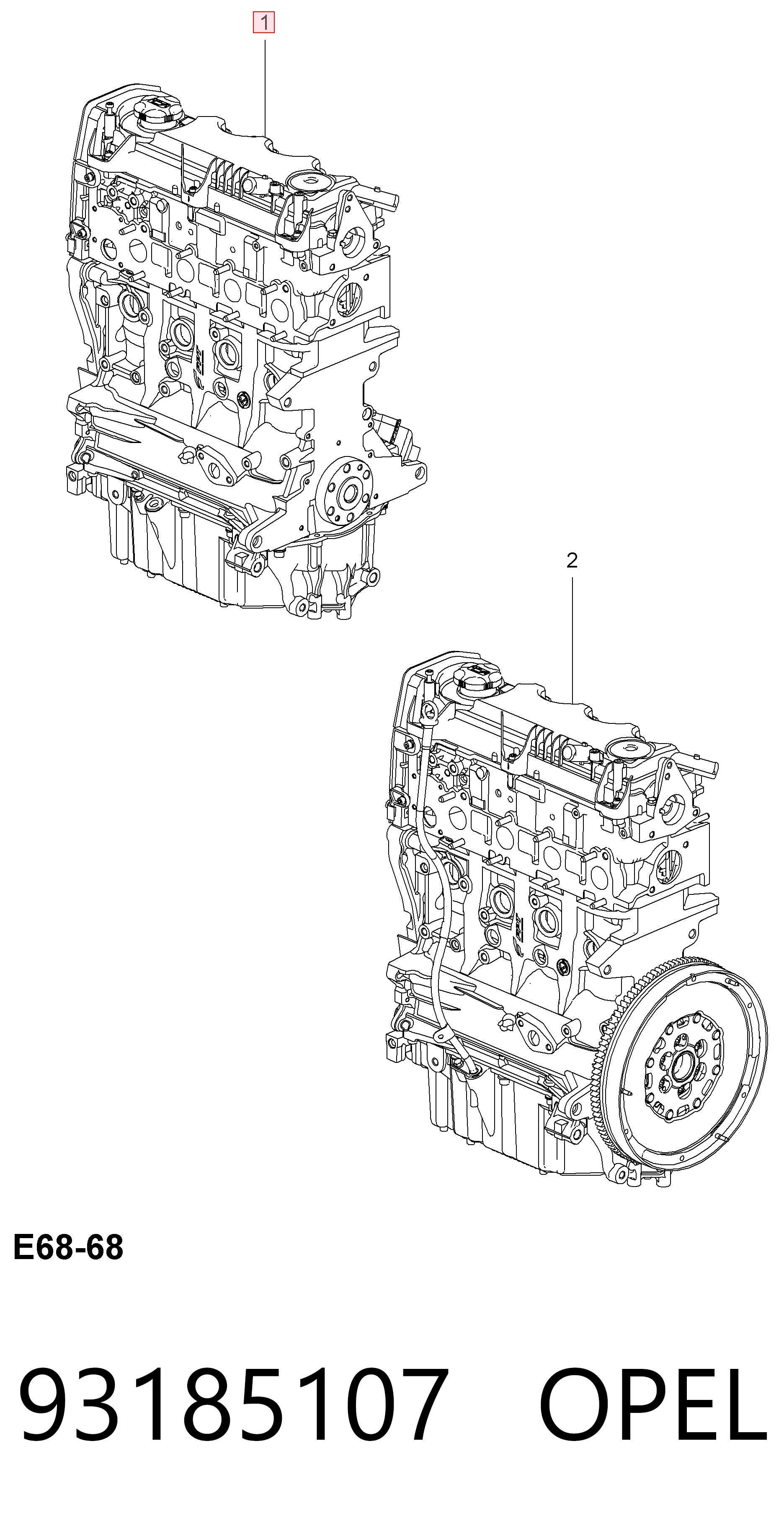 ДВС в сборе General Motors 93185107 цена, от 244.23 USD