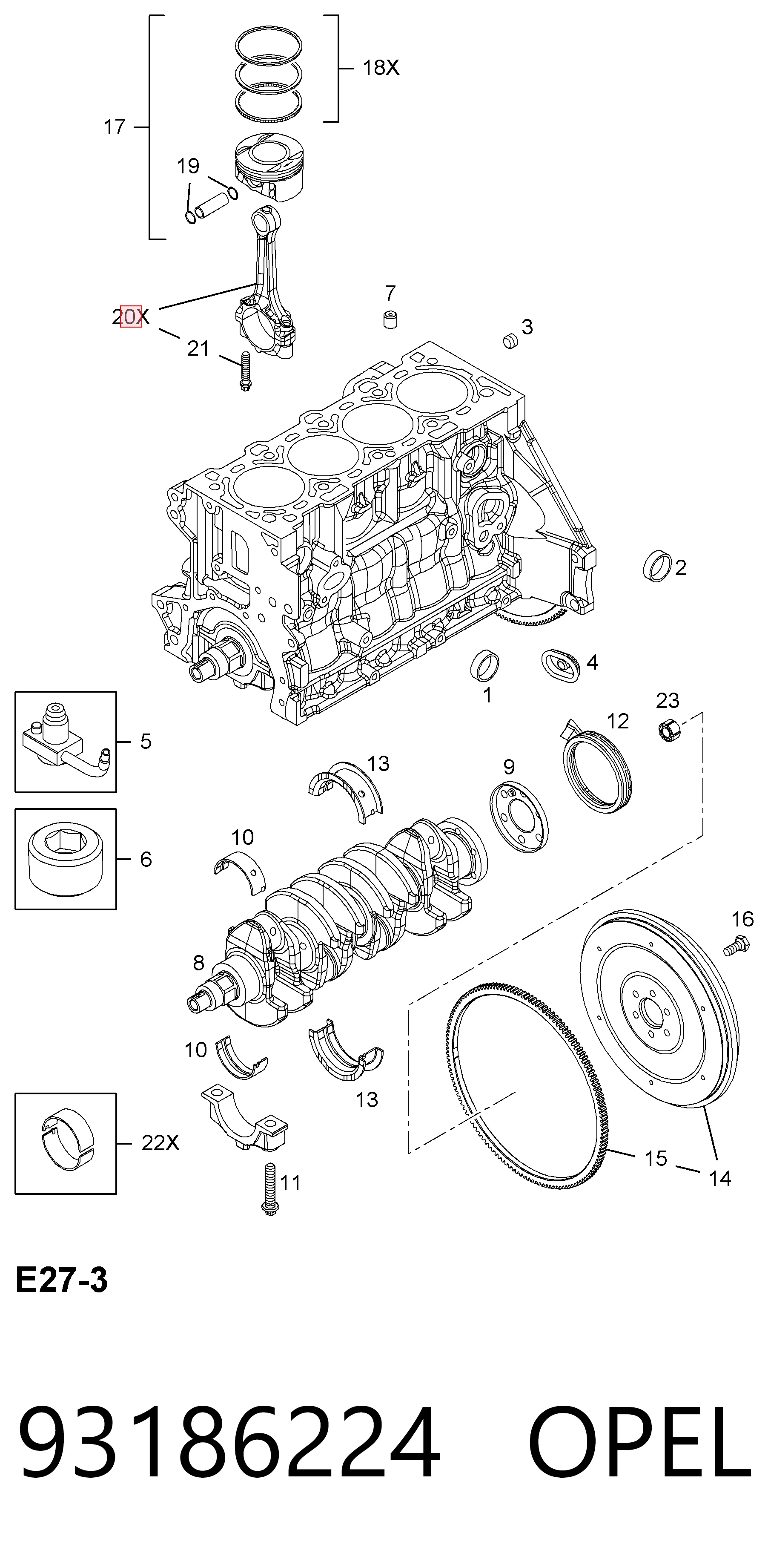 Шатун поршня ДВС General Motors 93186224 цена, от 68.20 USD