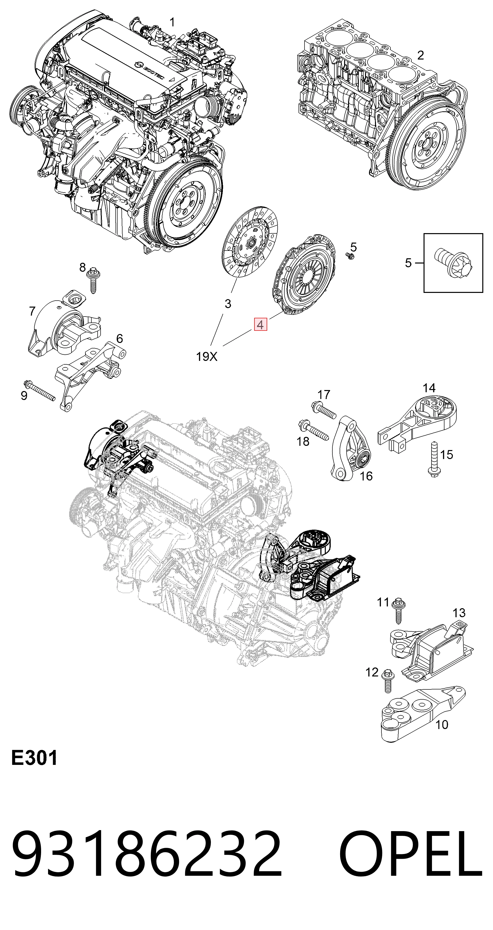 Корзина сцепления 93186232 General Motors