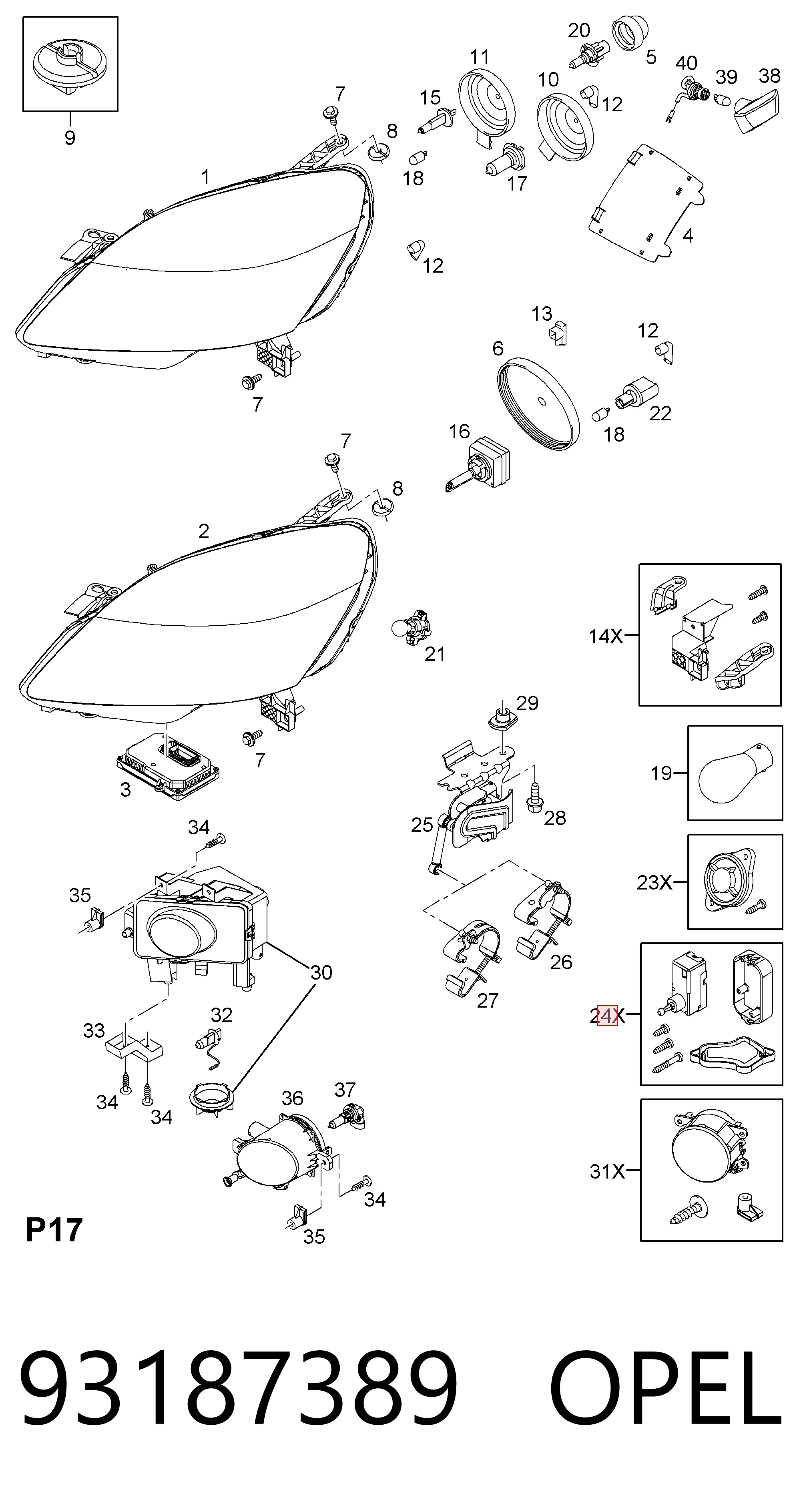 93187389 General Motors Гидрокорректор фар