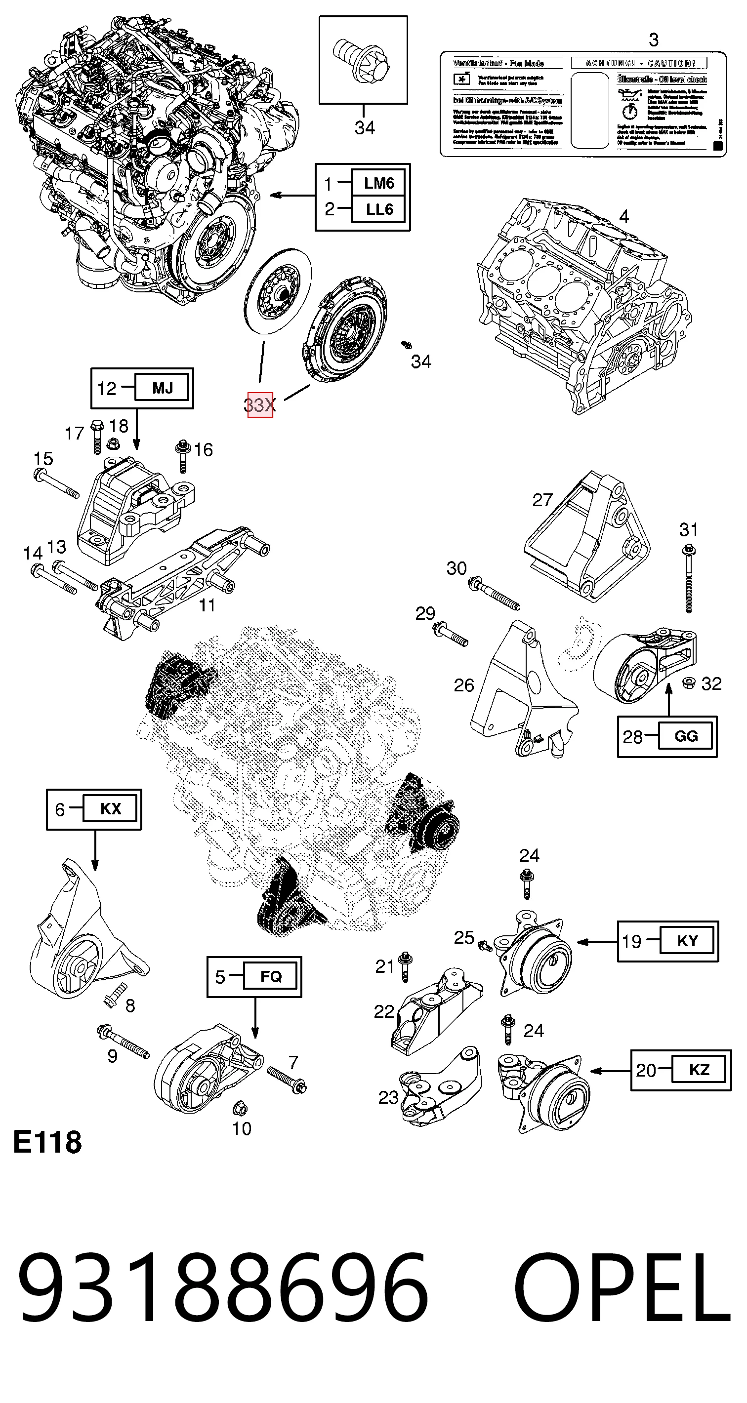93188696 General Motors Сцепление в сборе