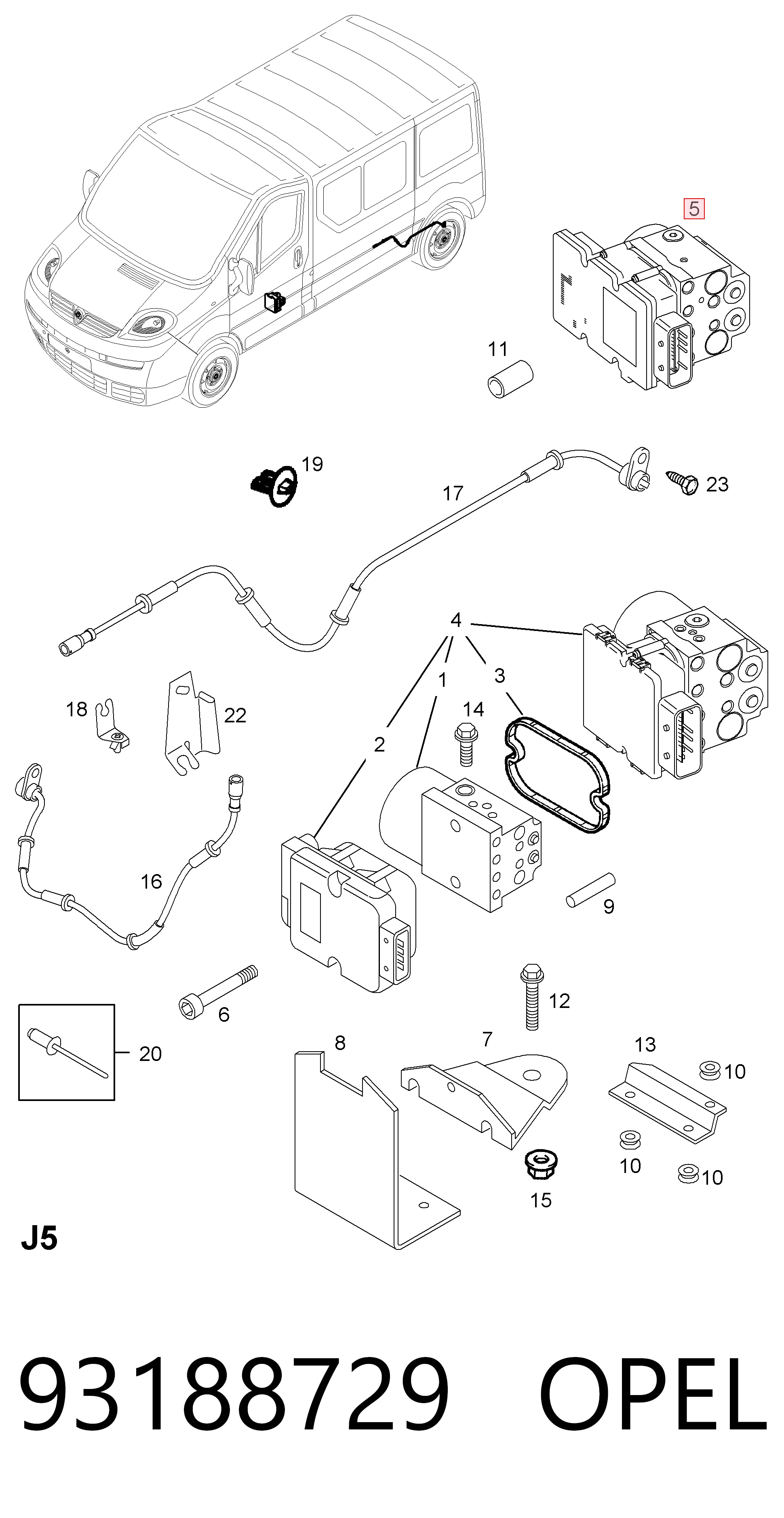 93188729 General Motors Блок ABS гидравлический