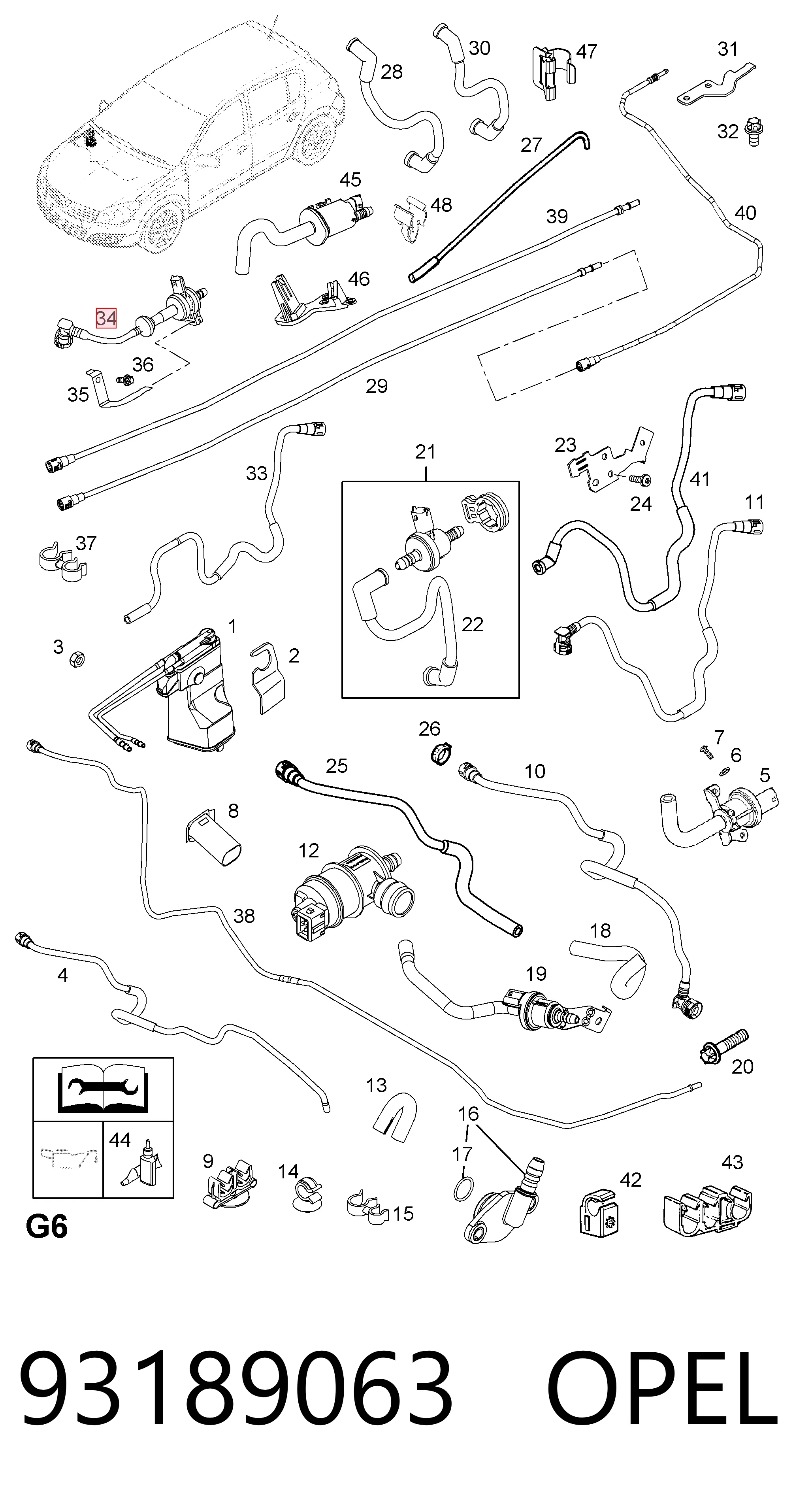 Клапан паров бака General Motors 93189063 цена, от 227.19 USD