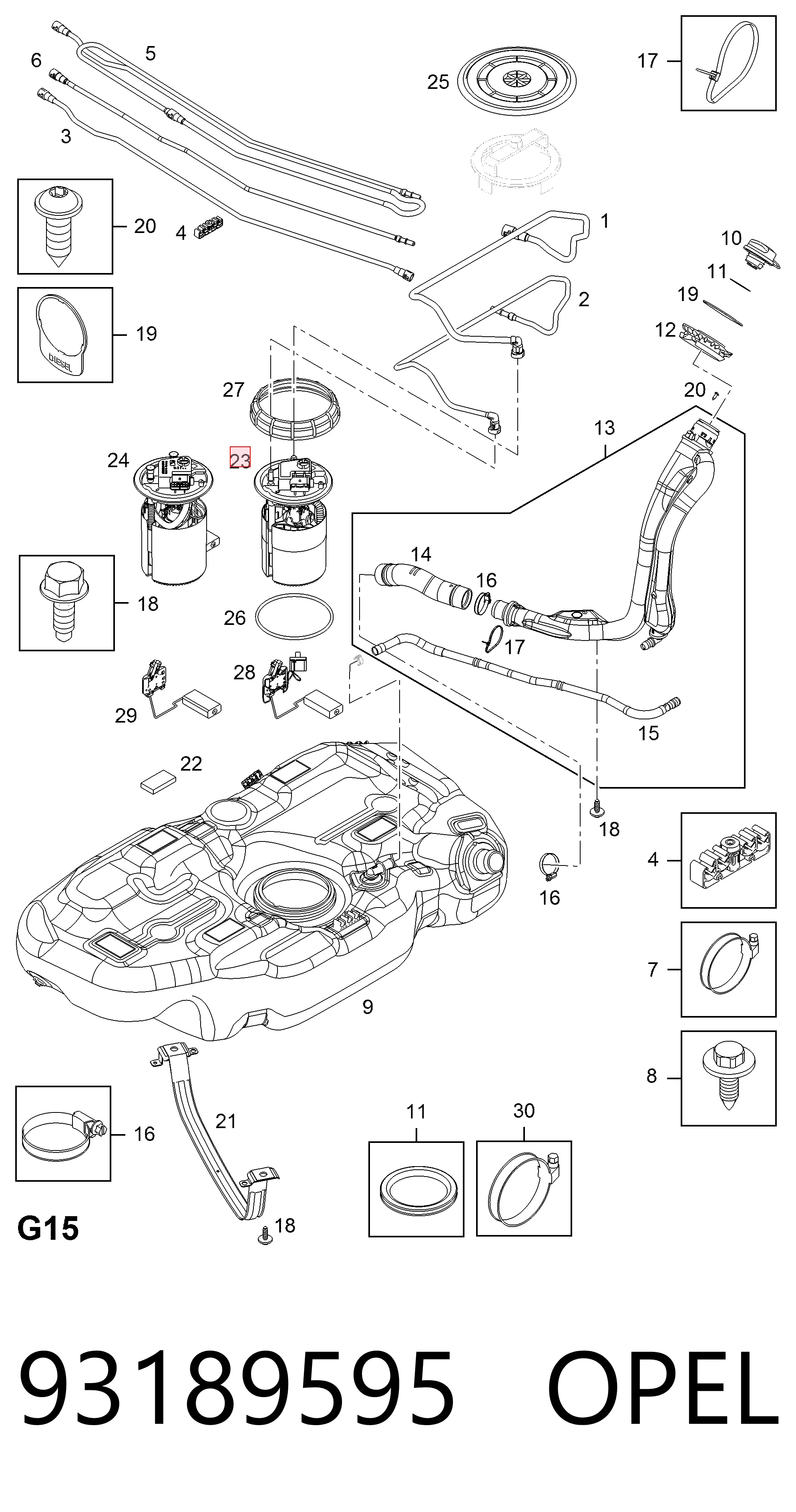 313011313304 Magneti Marelli Электробензонасос