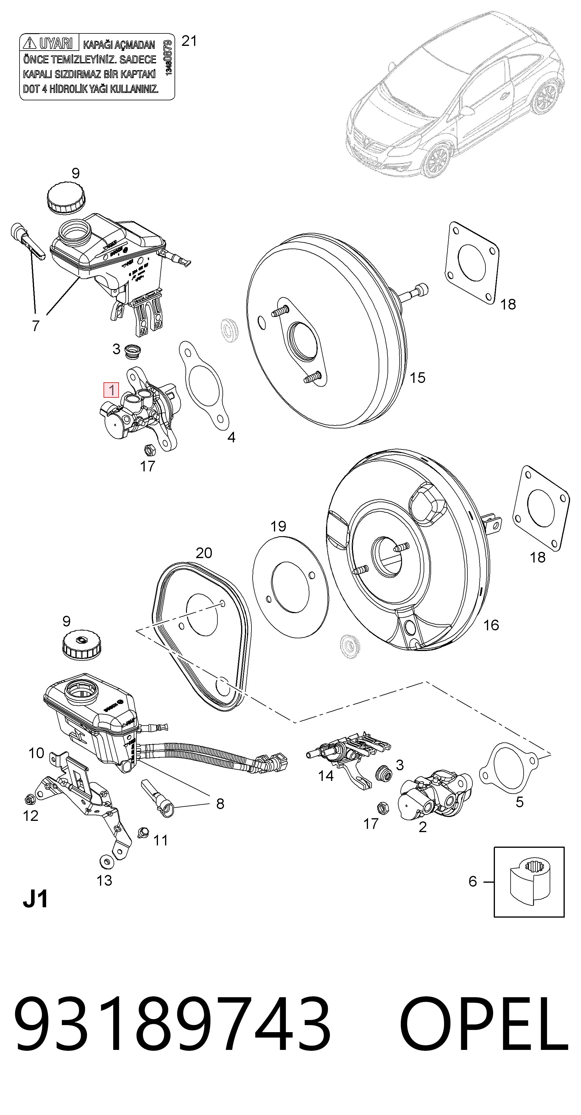 Купить 204123738 Bosch Главный тормозной цилиндр