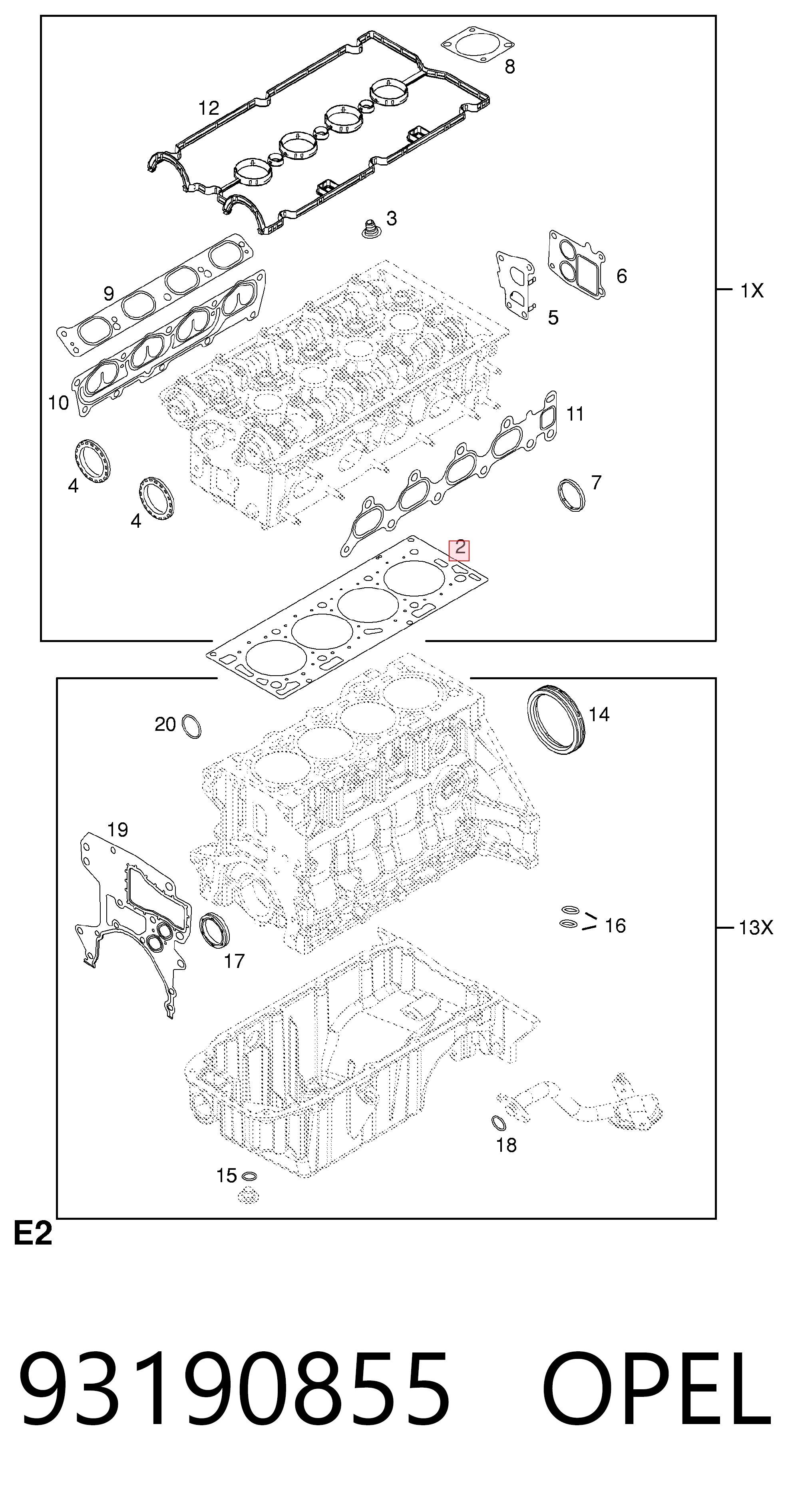 Прокладка ГБЦ General Motors 55560600 цена, от 26.94 USD