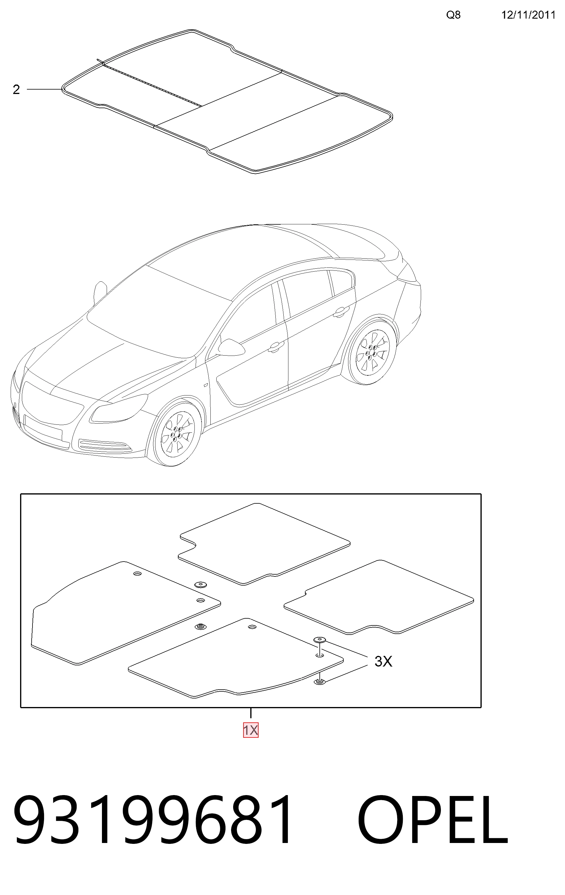 Автоковрики на Opel Insignia A G09