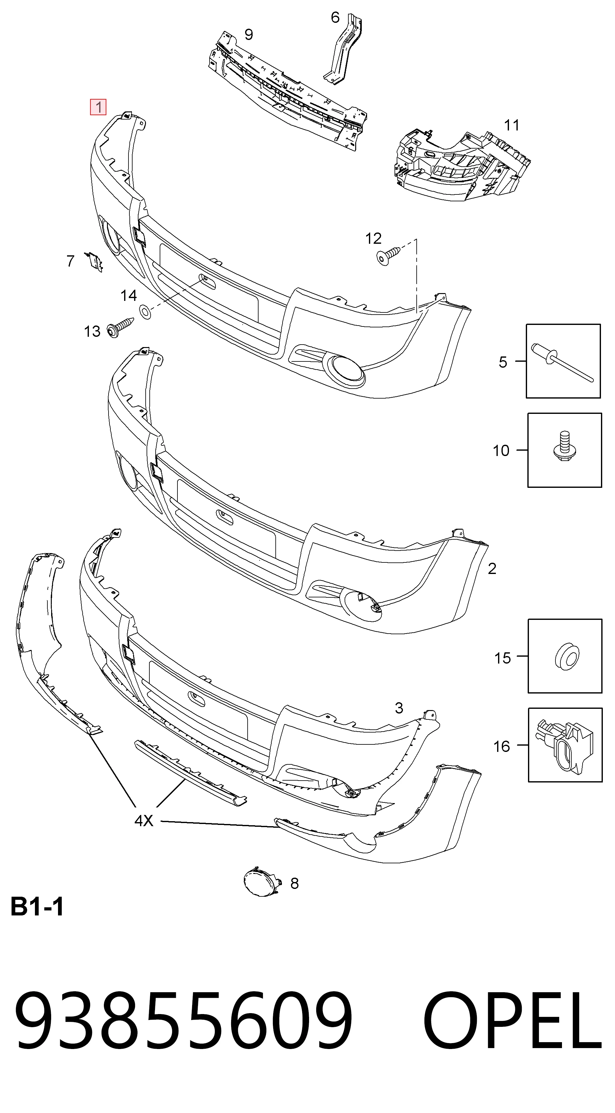 Бампер передний FPS 5615902