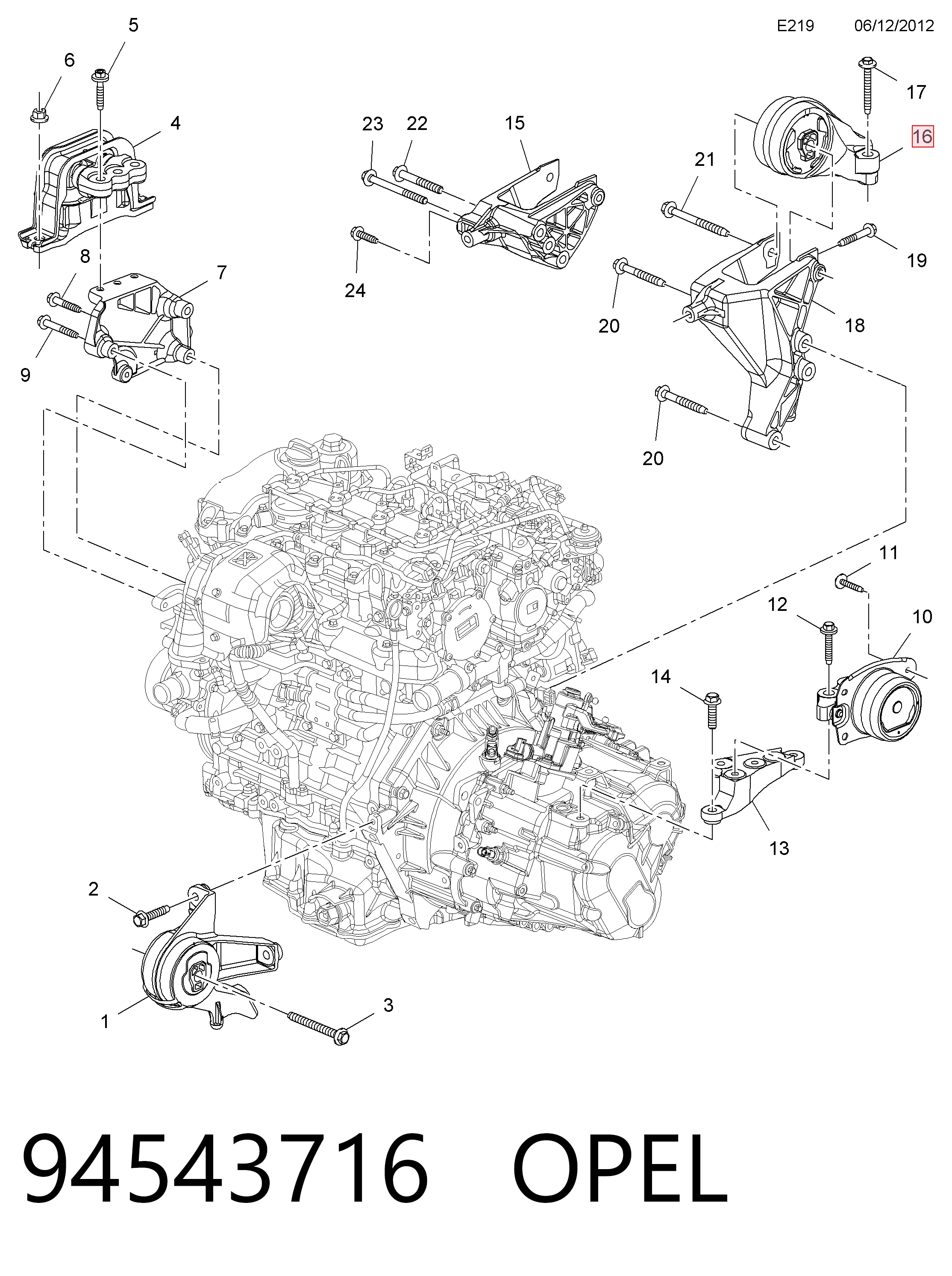 Задняя опора двигателя General Motors 25888331 цена, от 71.53 USD