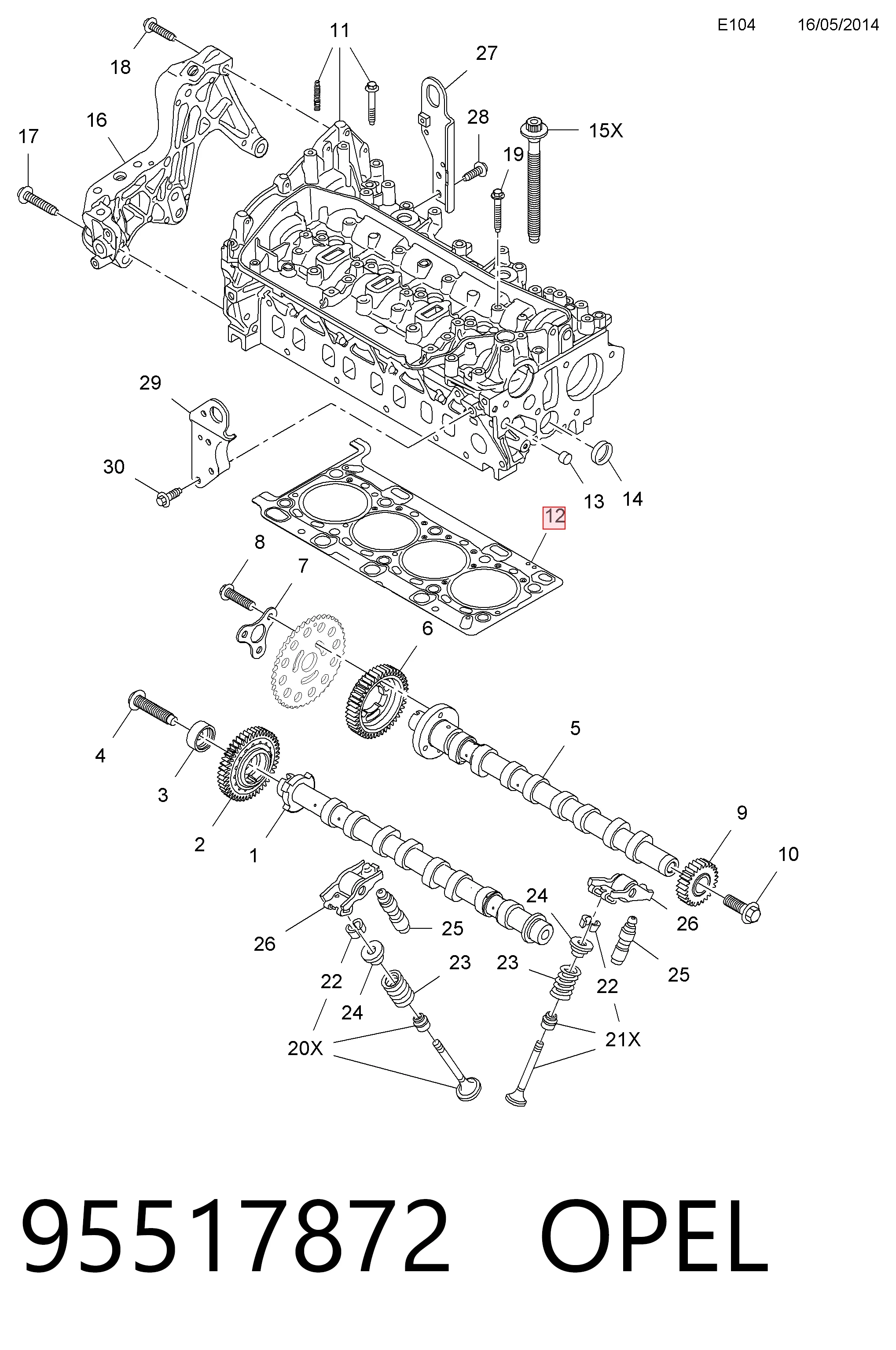 Прокладка головки блока на Nissan Qashqai +2 I J10