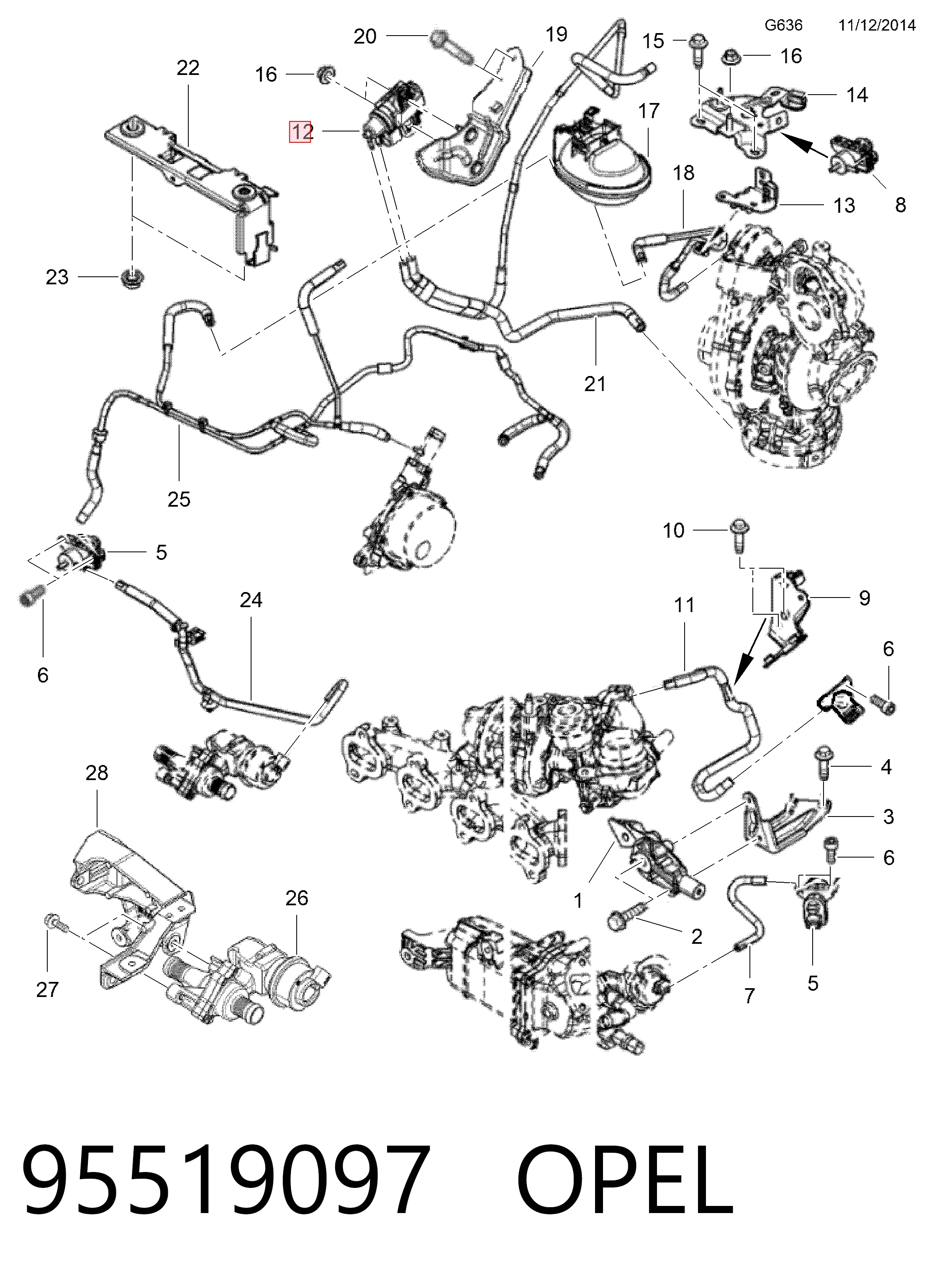 95519097 Peugeot/Citroen Соленоид давления наддува