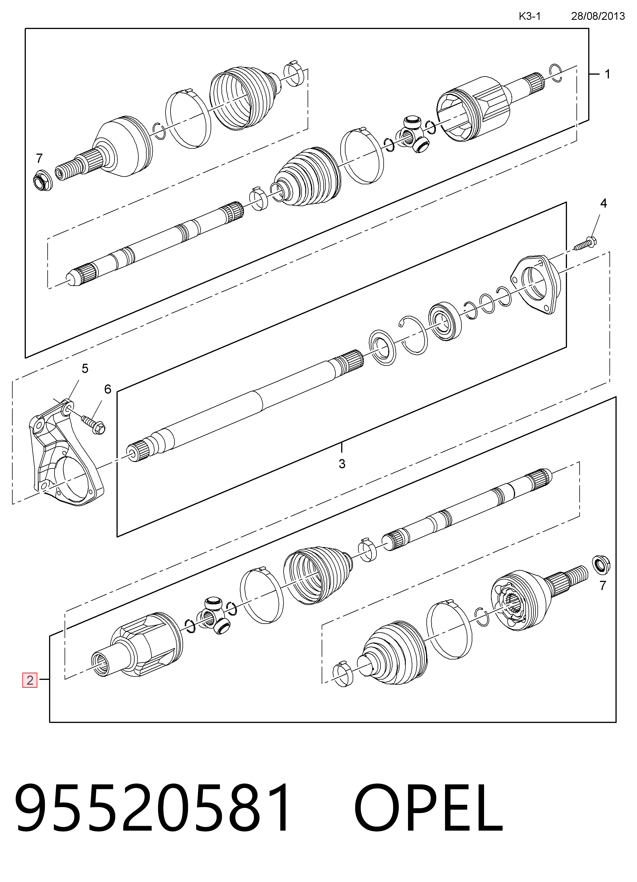 95299893 Peugeot/Citroen Полуось передняя, правая