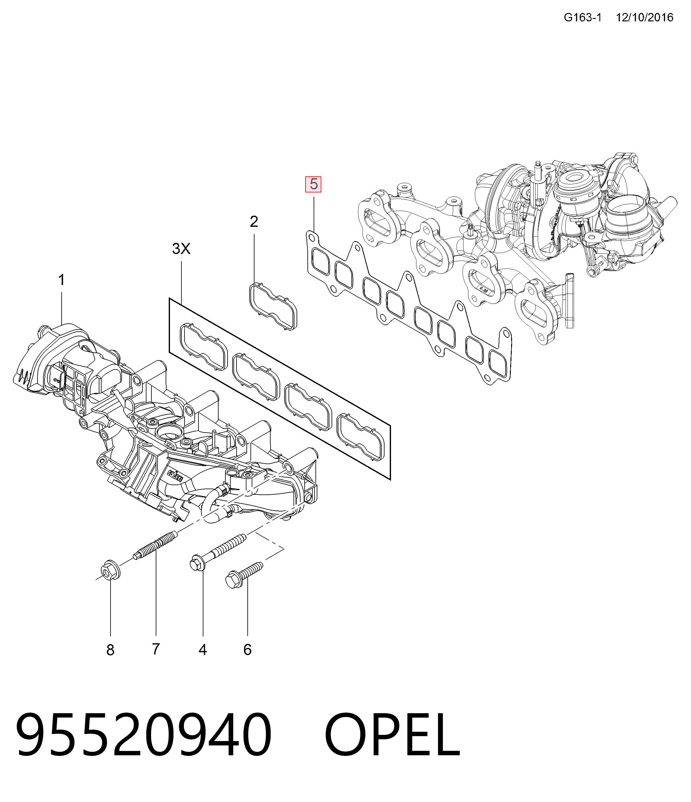  Прокладка впускного коллектора на Renault Master III FV
