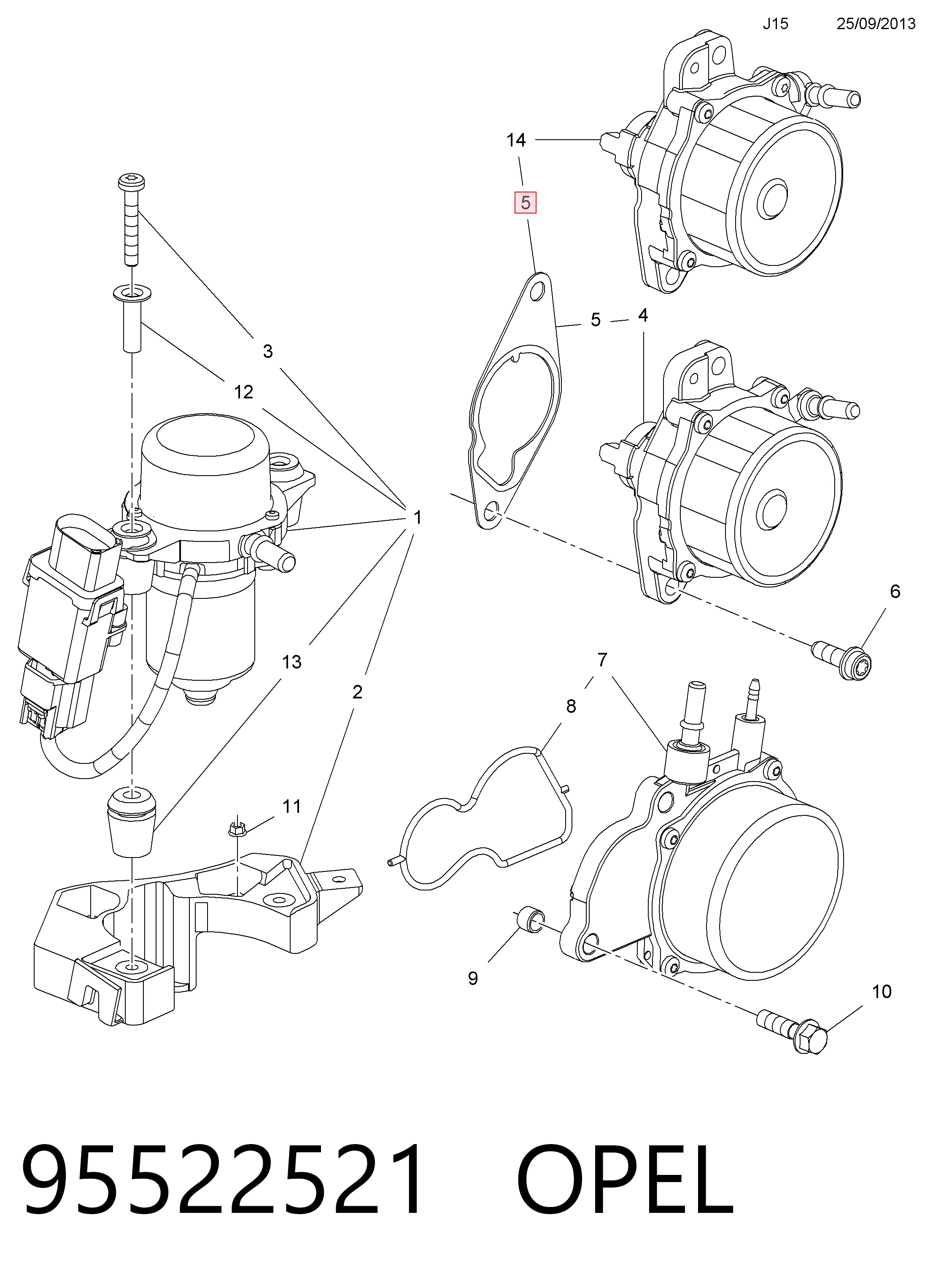 Прокладка вакуумного насоса Peugeot/Citroen 93190439 цена, от 6.17 USD