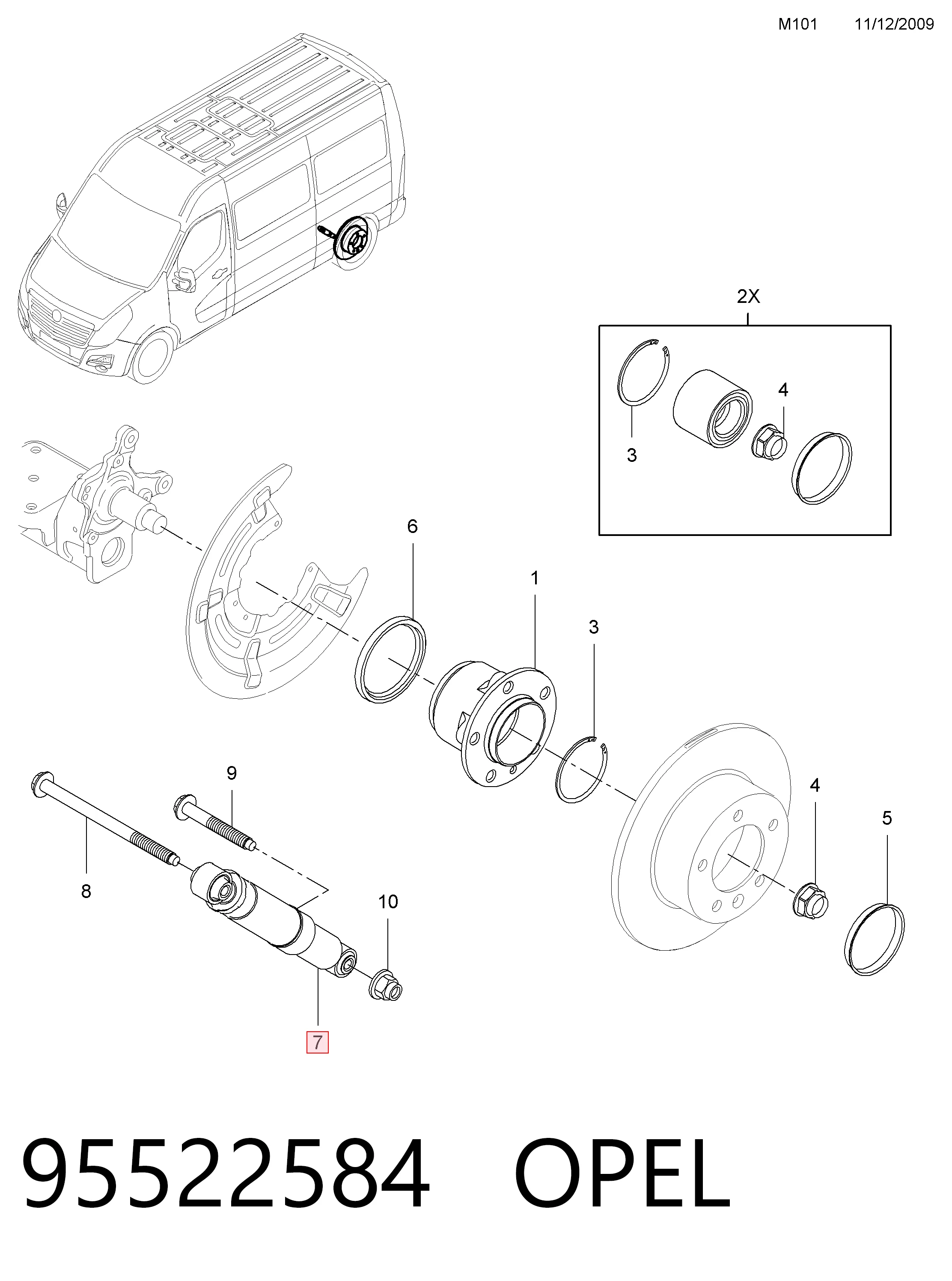 95522584 Peugeot/Citroen Амортизаторы задние