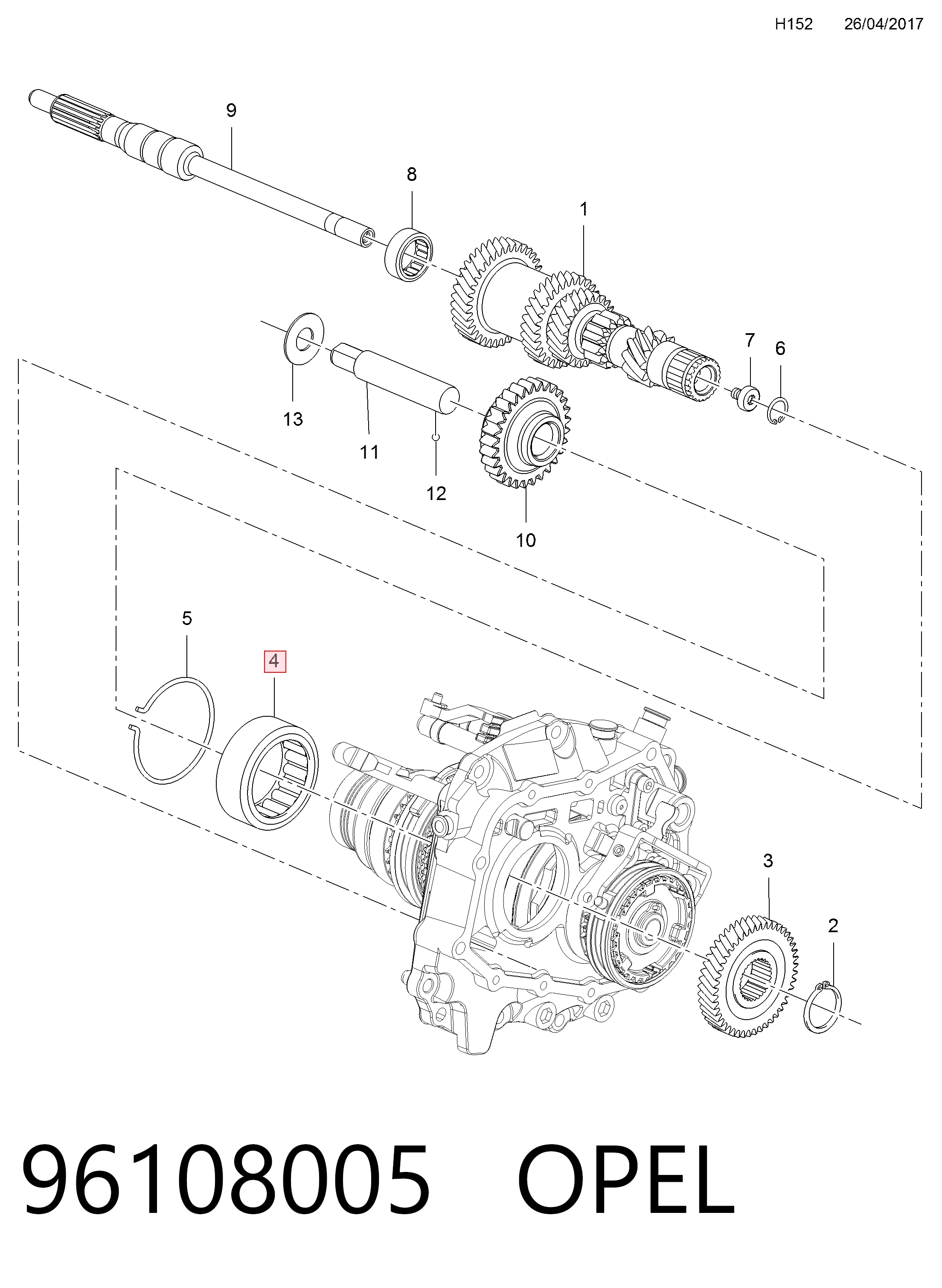 Подшипник первичного вала КПП Chevrolet Aveo I хэтчбек (T200) (2003 - 2008) цена, от 11.08 USD