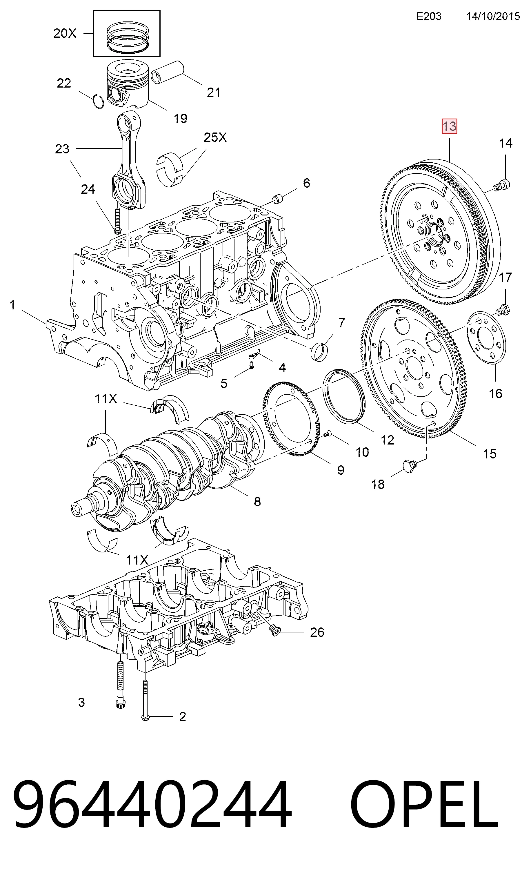 Купить 96941104 Peugeot/Citroen Маховик с зубчатым ободом