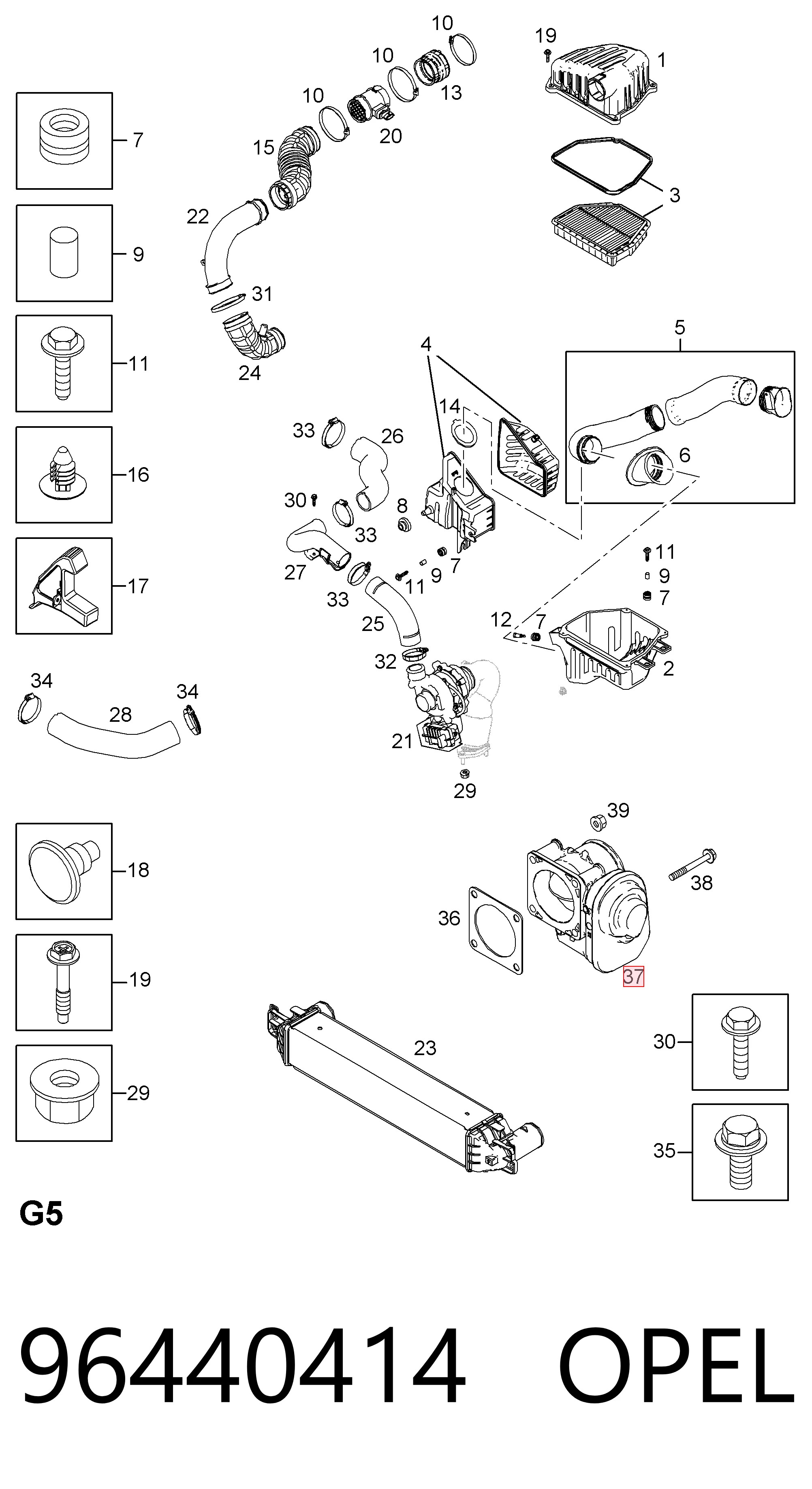 96440414 Opel Клапан рециркуляции отработавших газов EGR