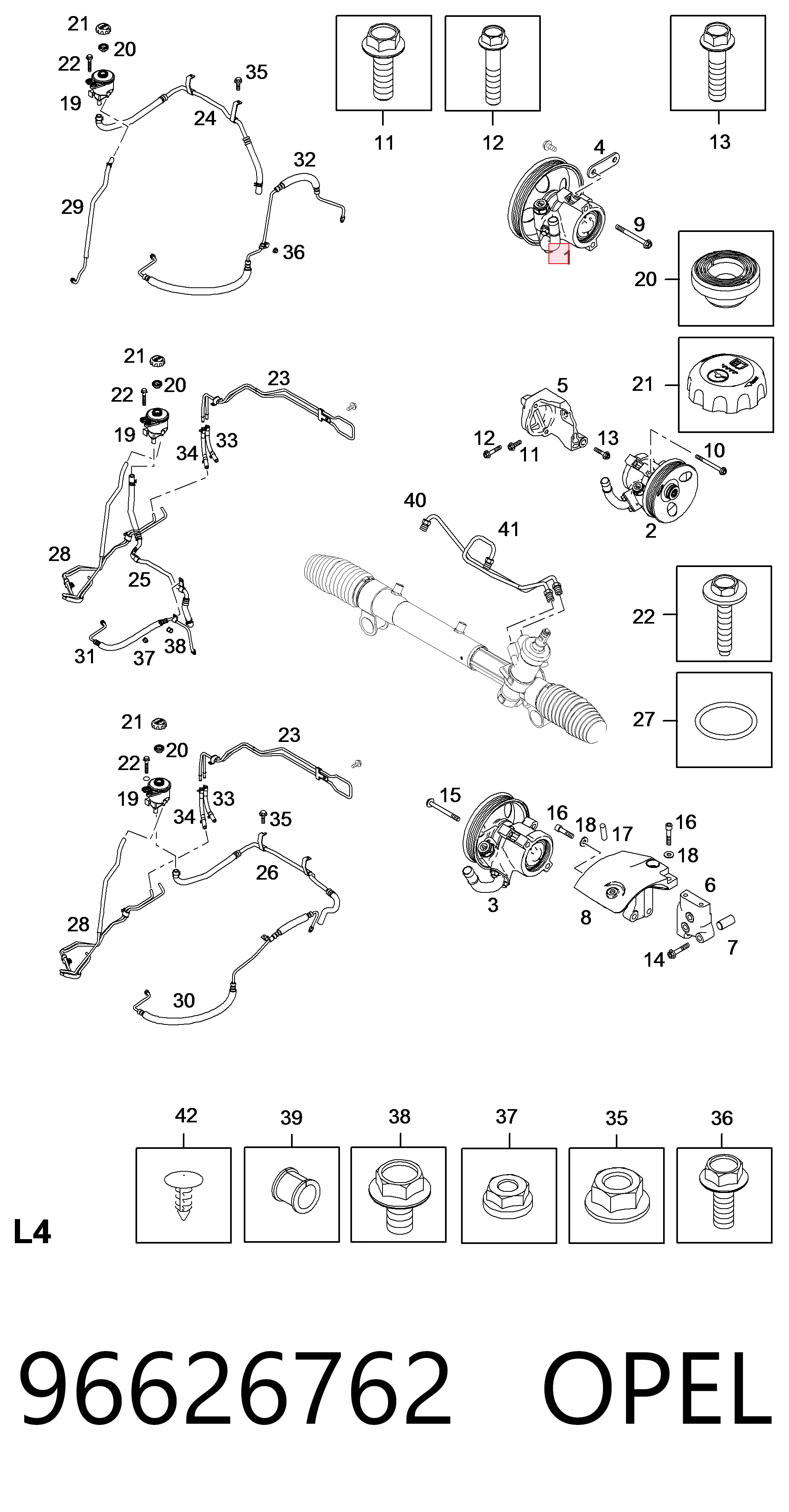 96626762 Opel ГУР руля