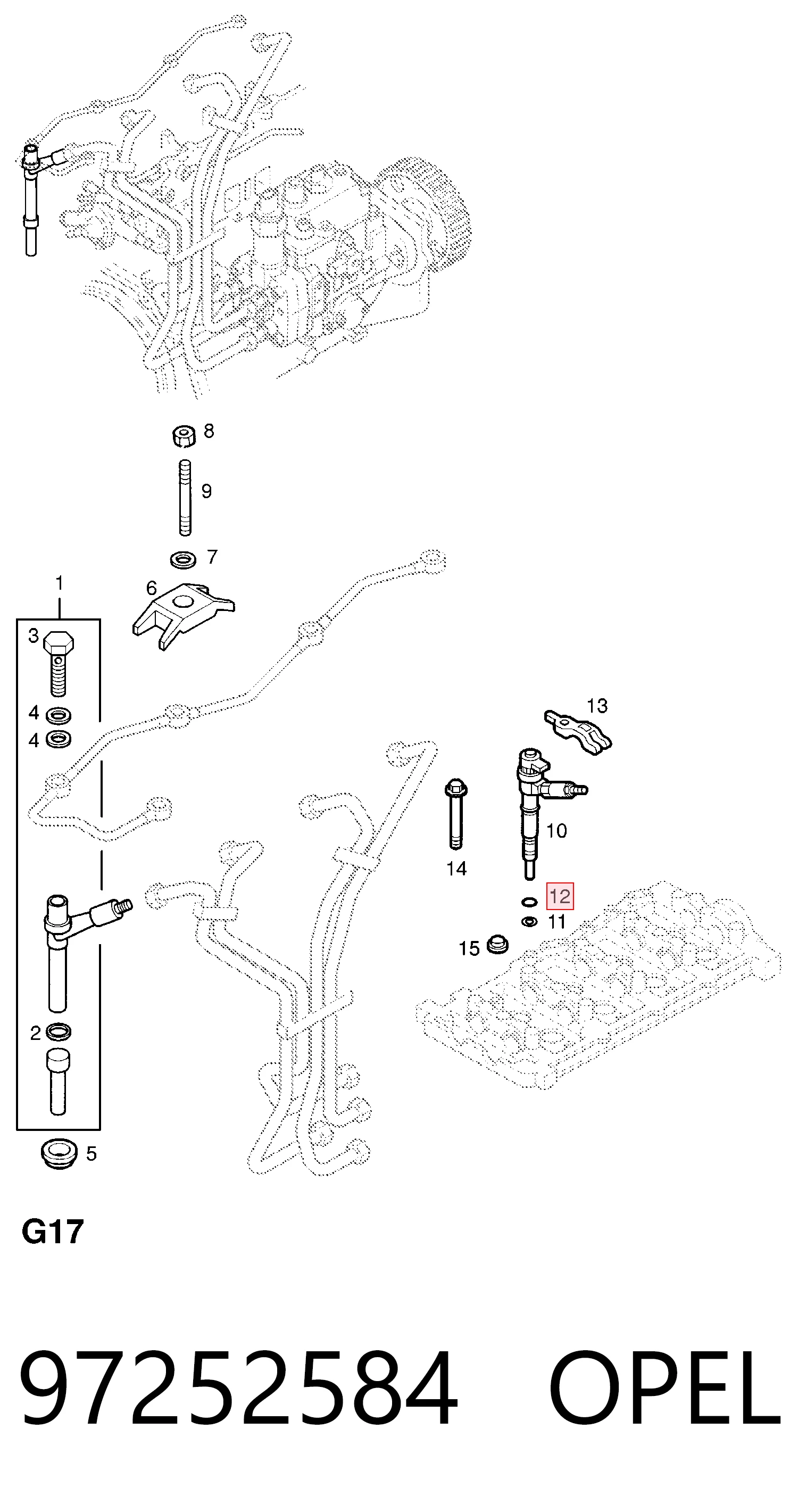 97252584 Peugeot/Citroen Кольцо форсунки инжектора посадочное