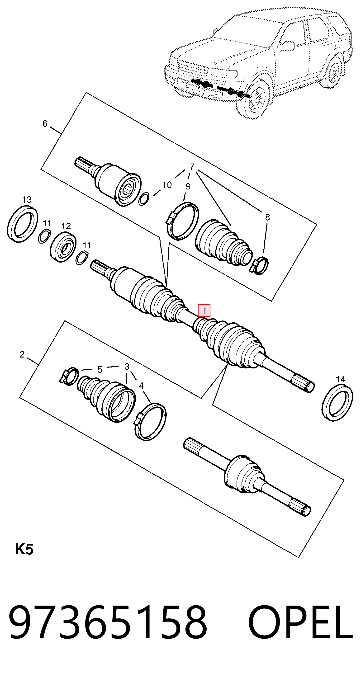 Левая полуось 46307098 Fiat/Alfa/Lancia