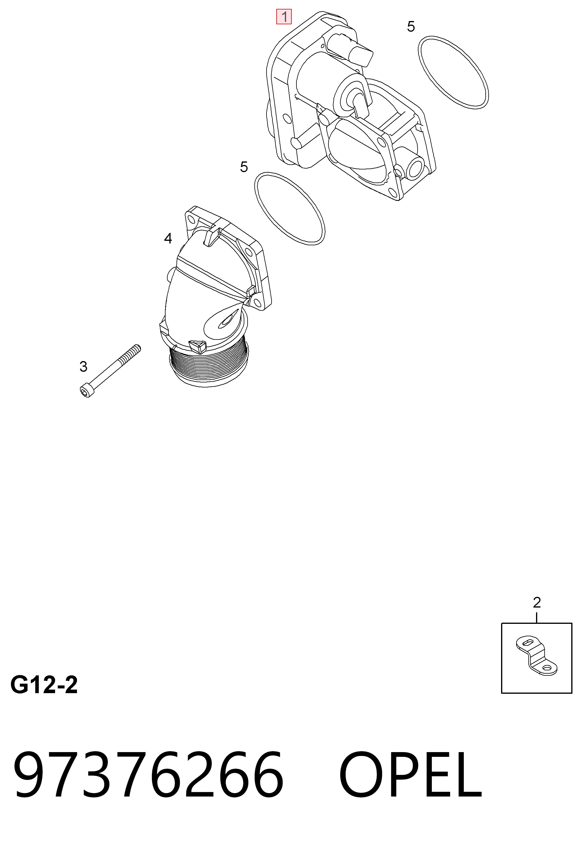 97376266 Opel Дроссельная заслонка