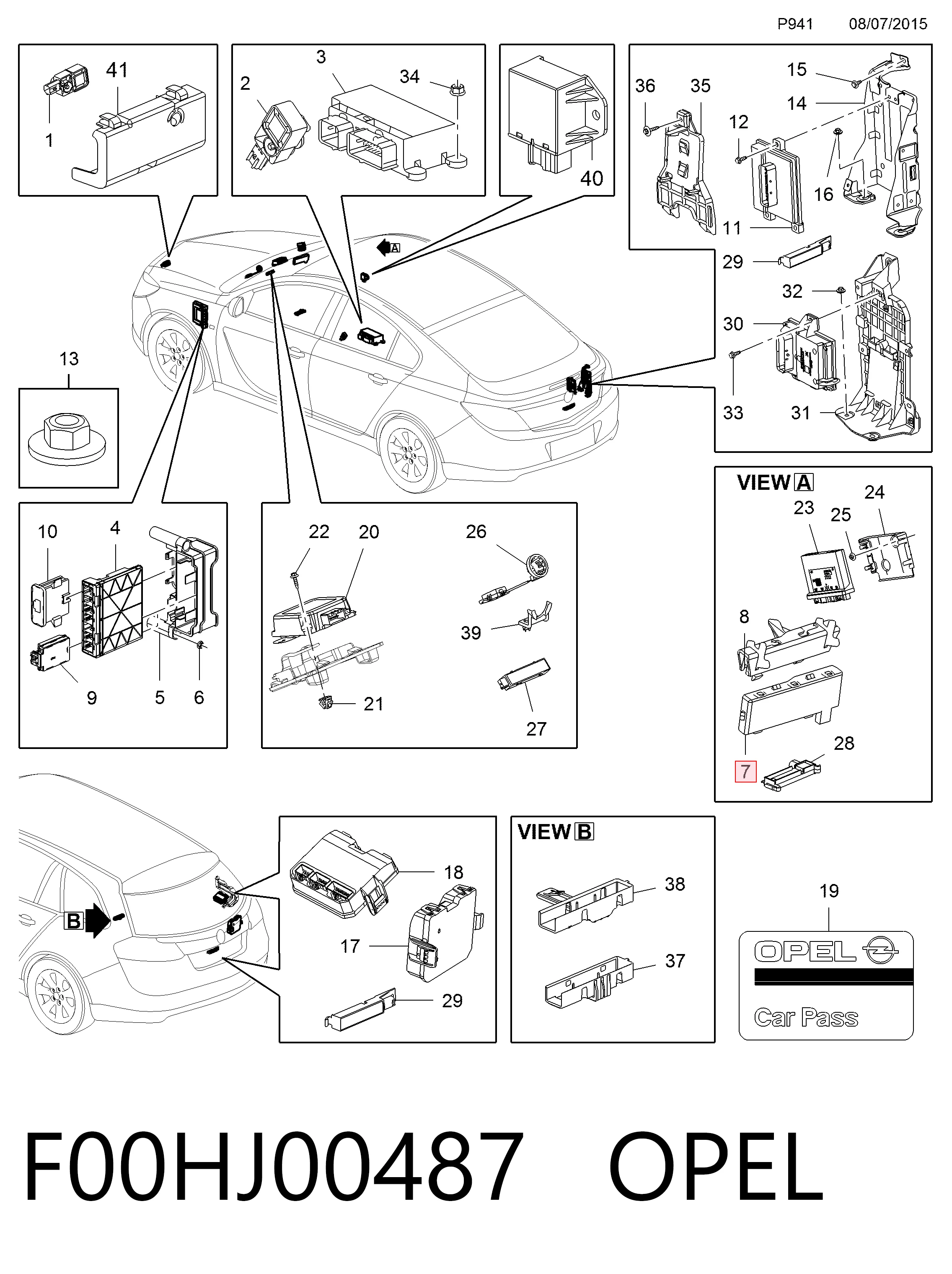 Купить F00HJ00487 Bosch Блок управления центральным замком