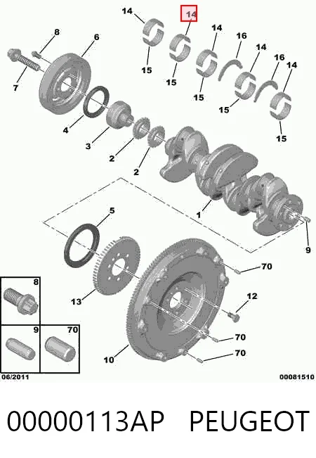 Вкладыши коленвала коренные, стандарт (STD) NE/NPR 60371300 цена, от 24.49 USD