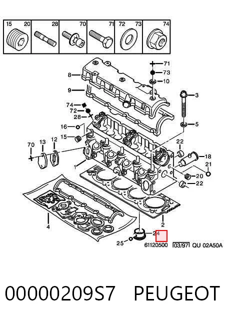 Прокладка ГБЦ 9623068280 Fiat/Alfa/Lancia