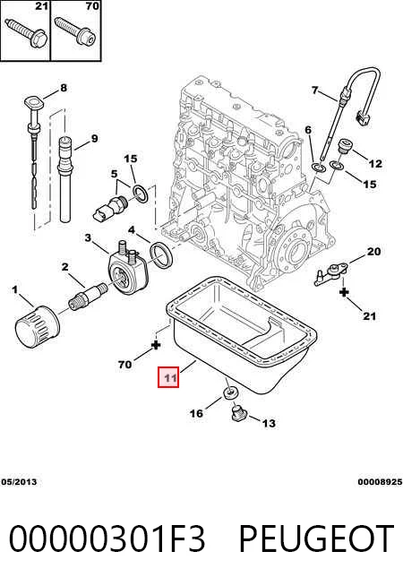 Масляный поддон двигателя Peugeot 205 II хэтчбек (20A, C) (1987 - 1998) цена, от 35.61 USD