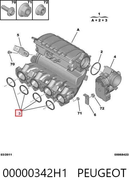 Коллектор впускной Bugiad BIM17035 цена, от 83.53 USD