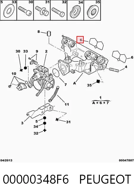 Прокладка всасывающего коллектора Peugeot Boxer II фургон (244) (2002 - 2005) цена, от 3.70 USD
