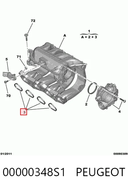 Прокладка всасывающего коллектора Citroen C3 I хэтчбек (FC) (2002 - 2009) цена, от 2.59 USD