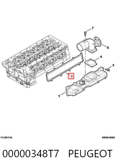 5802102149 Fiat/Alfa/Lancia  Прокладка впускного коллектора