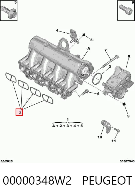  Прокладка впускного коллектора на Suzuki Ignis II FH