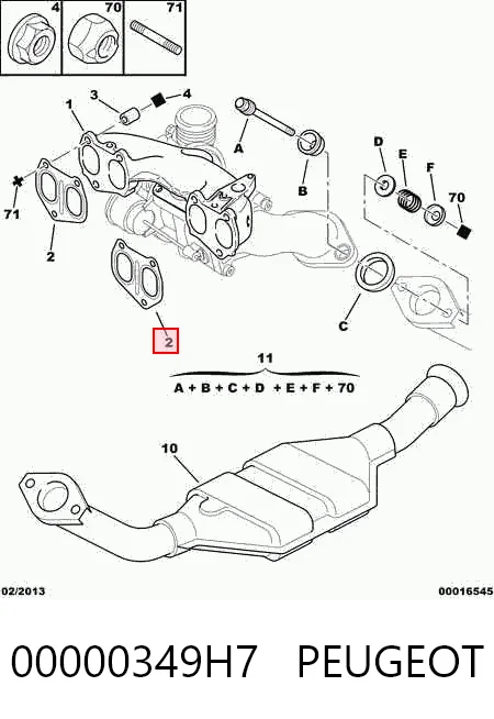 Прокладка коллектора выпускного Citroen Jumpy I автобус (U6U) (1994 - 2006) цена, от 1.26 USD