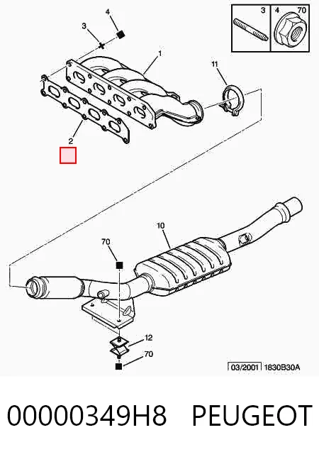 Прокладка коллектора выпуск на Fiat Scudo COMBINATO 220P