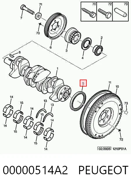  Сальник коленвала задний Opel Corsa 