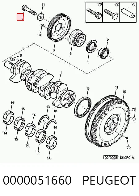 Болт шкива коленвала Britpart LR000645 цена, от 5.56 USD