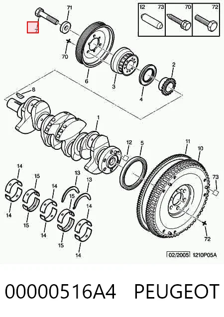 Купить LR000645 Britpart Болт шкива коленвала