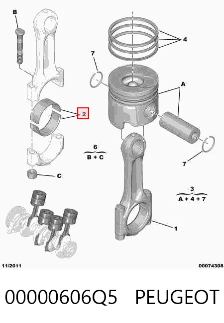 431106004 SM Комплект подшипников скольжения