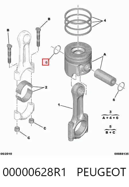 Поршень в сборе Citroen C8 минивэн (EA, EB) (2002 - 2008) цена, от 82.87 USD