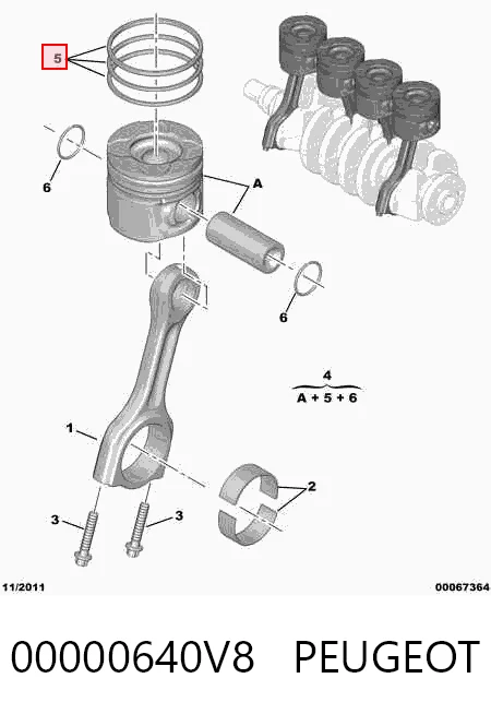 Купить 9467600280 Fiat/Alfa/Lancia Стандартные поршневые кольца в комплекте