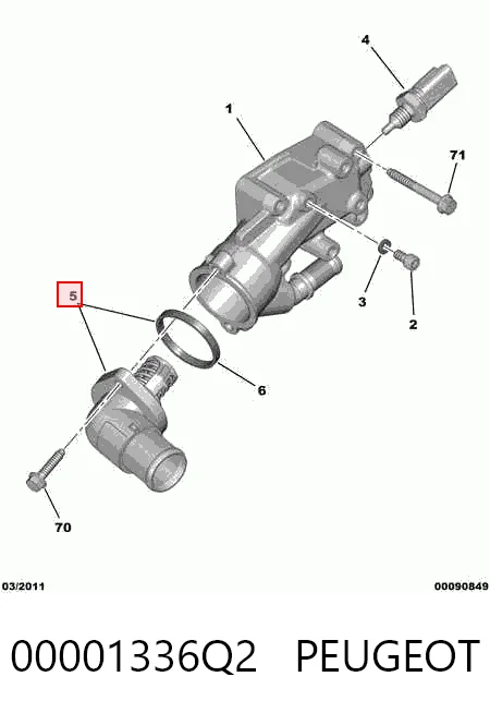 Термостат PEUGEOT 00001336Q2