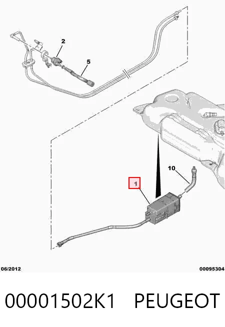 Абсорбер топливных паров на Peugeot 207  WA, WC
